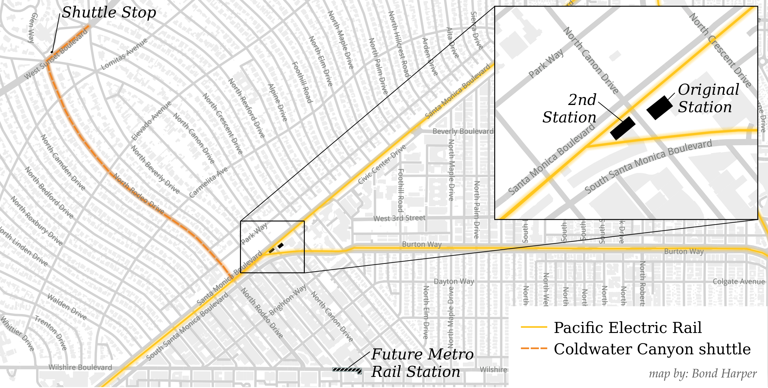 Beverly Hills Station map